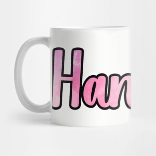 Hannah name pink watercolor Mug